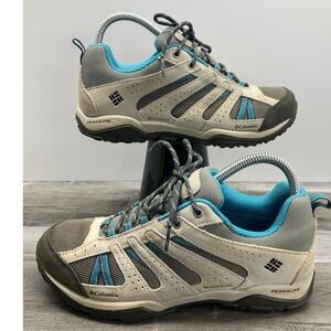 Columbia Redmond Waterproof Hiking Shoes Womens 7.5 Gray Blue BL6010-036